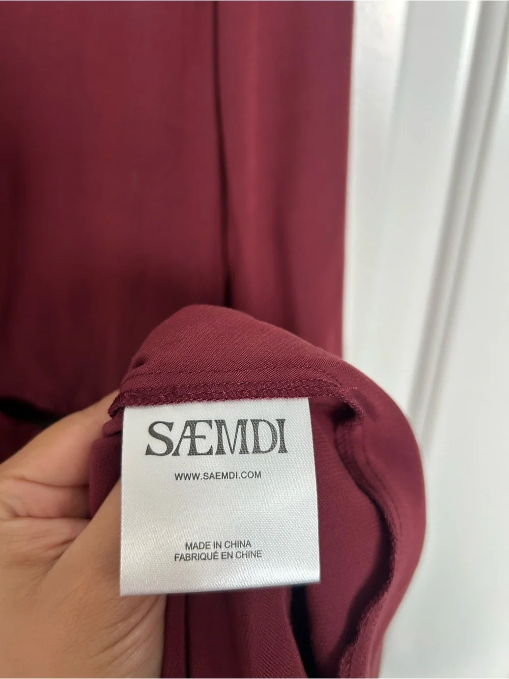 SAEMDI Long Sleeve Asymmetrical Bow Maxi Dress Size M NWT chic feminine 90s